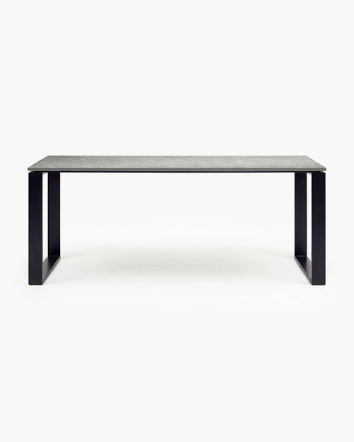 Diana Table de salle à manger d’extérieur – Noir – Dekton Grigio