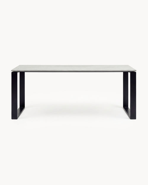 Outdoor Dining table Diana  - Black Frame - Sabbia Dekton Top