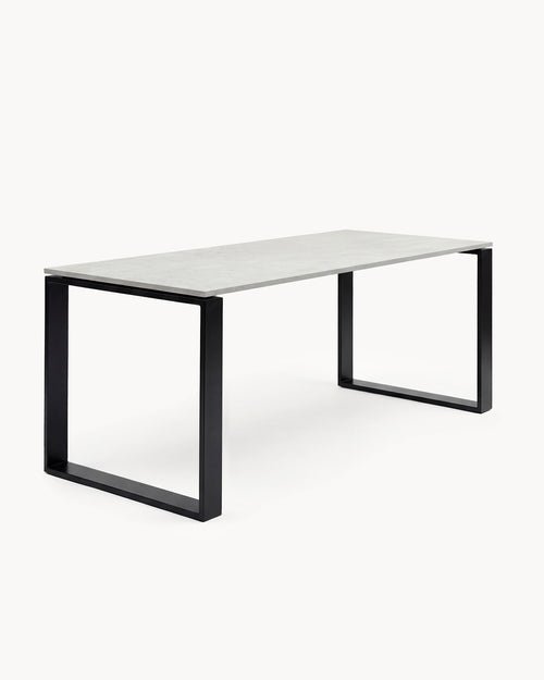 Outdoor Dining table Diana  - Black Frame - Sabbia Dekton Top
