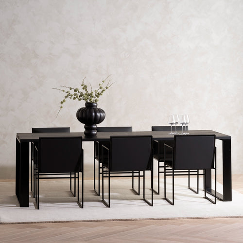 Diana Dining table - Black - Black oak