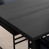Diana  - Black Frame - Black oak Wood Top from by Crea - Dining Table.