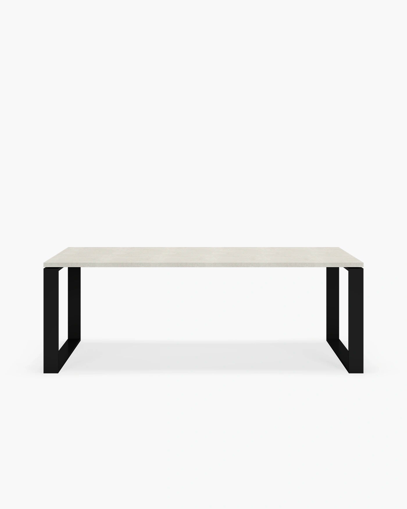 Diana Outdoor Dining Table featuring sleek Scandinavian design with a minimalist black frame and elegant surface.