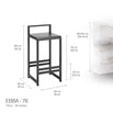 ebba Bar hocker dark oak