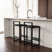 Ebba bar stools in black oak, stylish and modern, perfect for enhancing kitchen and bar spaces.