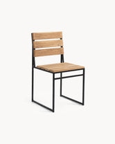 Outdoor chair Edith - Black - Teak