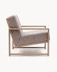Armchair Einar – Oak Frame – Greige Bouclé Cushion