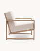 Armchair Einar – Oak Frame – Ivory Bouclé Cushion