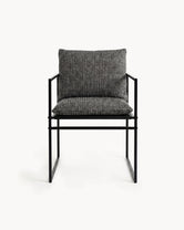Garden Dining Chair Elsy – Black Frame – Dusk
