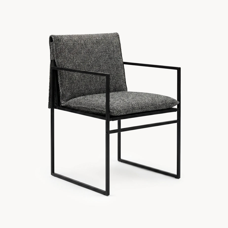 Outdoor Dining Chair Elsy – Black Frame – Dusk