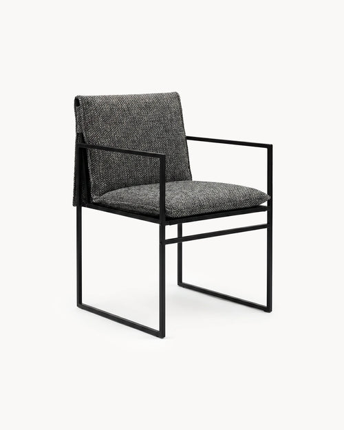 Garden Dining Chair Elsy – Black Frame – Dusk