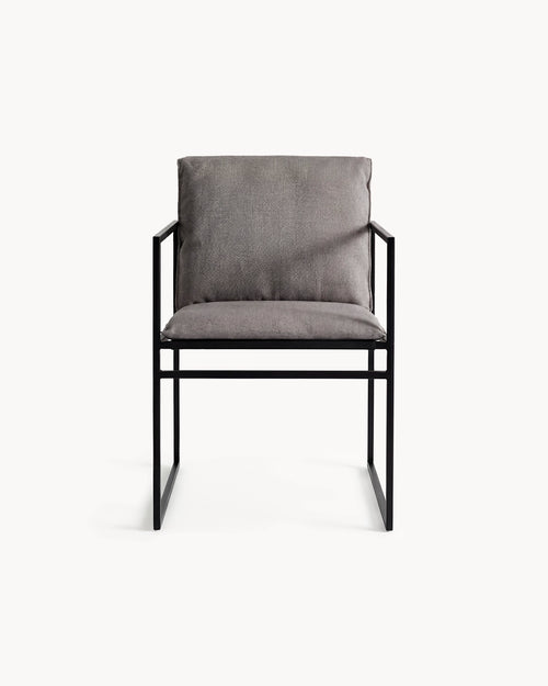 Outdoor chair Elsy  - Black Frame - Fossil Acrylic Cushion