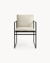 Garden Dining Chair Elsy – Black Frame – Oat