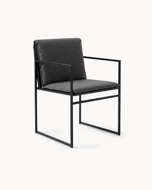 Outdoor chair Elsy  - Black Frame - Onyx Acrylic Cushion