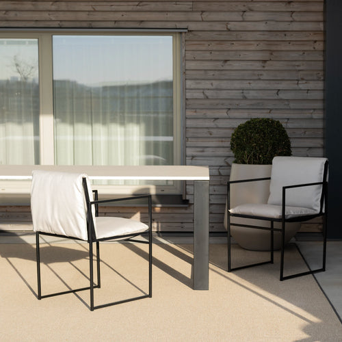 Elsy Outdoor chair - Black - Marble acrylic