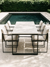 Garden Dining Chair Elsy – Black Frame – Oat