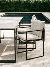 Garden Dining Chair Elsy – Black Frame – Oat