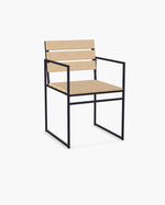 Elsy Wood Outdoor chair - Black - Teak