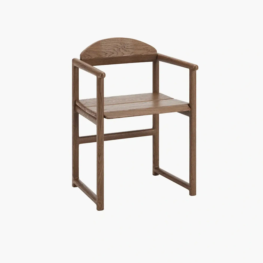 Oak Dining Chair Erik – Dark Oak – Wood Seat