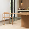 Erik dining chair in oak with clean lines, warm wood finish, and timeless style for everyday dining.
