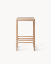 Oak Bar Stool Eva – natural oak wood seat with a minimalist design for dining and bar areas.