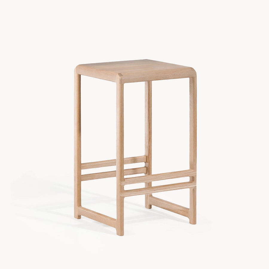 Oak Counter & Bar Stool Eva – Oak – Wood Seat