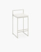 White Bar Stool Freja with a white frame and simple design, perfect for modern interiors.