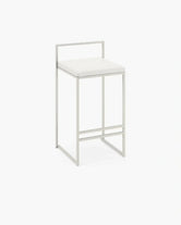 White Bar Stool Freja with a white frame and simple design, perfect for modern interiors.