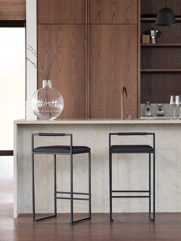 Bar Stool - Freja - Leather 66 cm | by Crea®