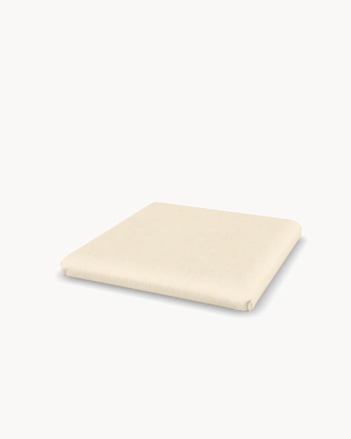 Cushion for the Freja bar stool in Sand vegan leather, three-quarter view