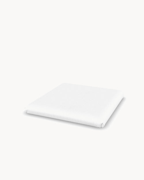 Cushion for the Freja bar stool in White vegan leather, three-quarter view