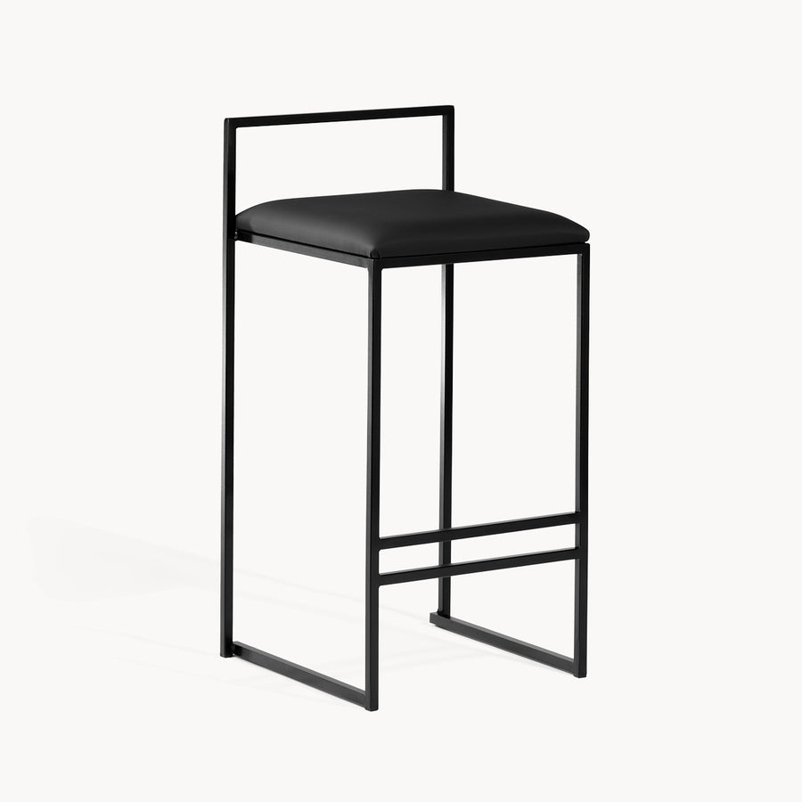 Tabouret de bar Freja – Noir – Cuir Jade Black