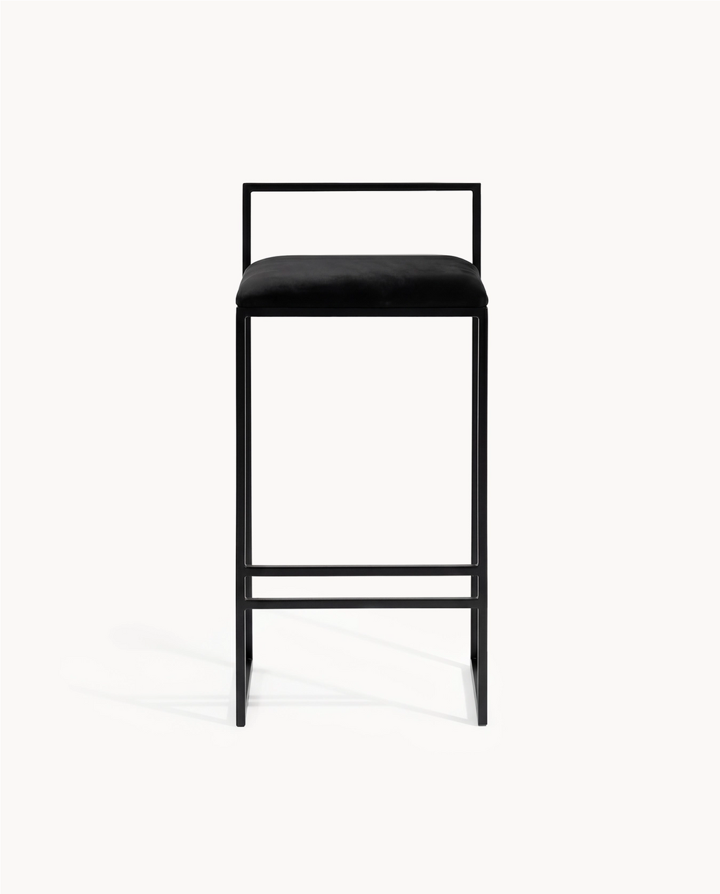 Barstol Freja – Svart ram – Sittdyna i Jade Black-sammet