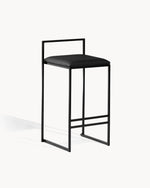 Freja Barstol - Svart - Jade black läder