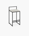 Freja Utebarstol - Svart - Marble akryl
