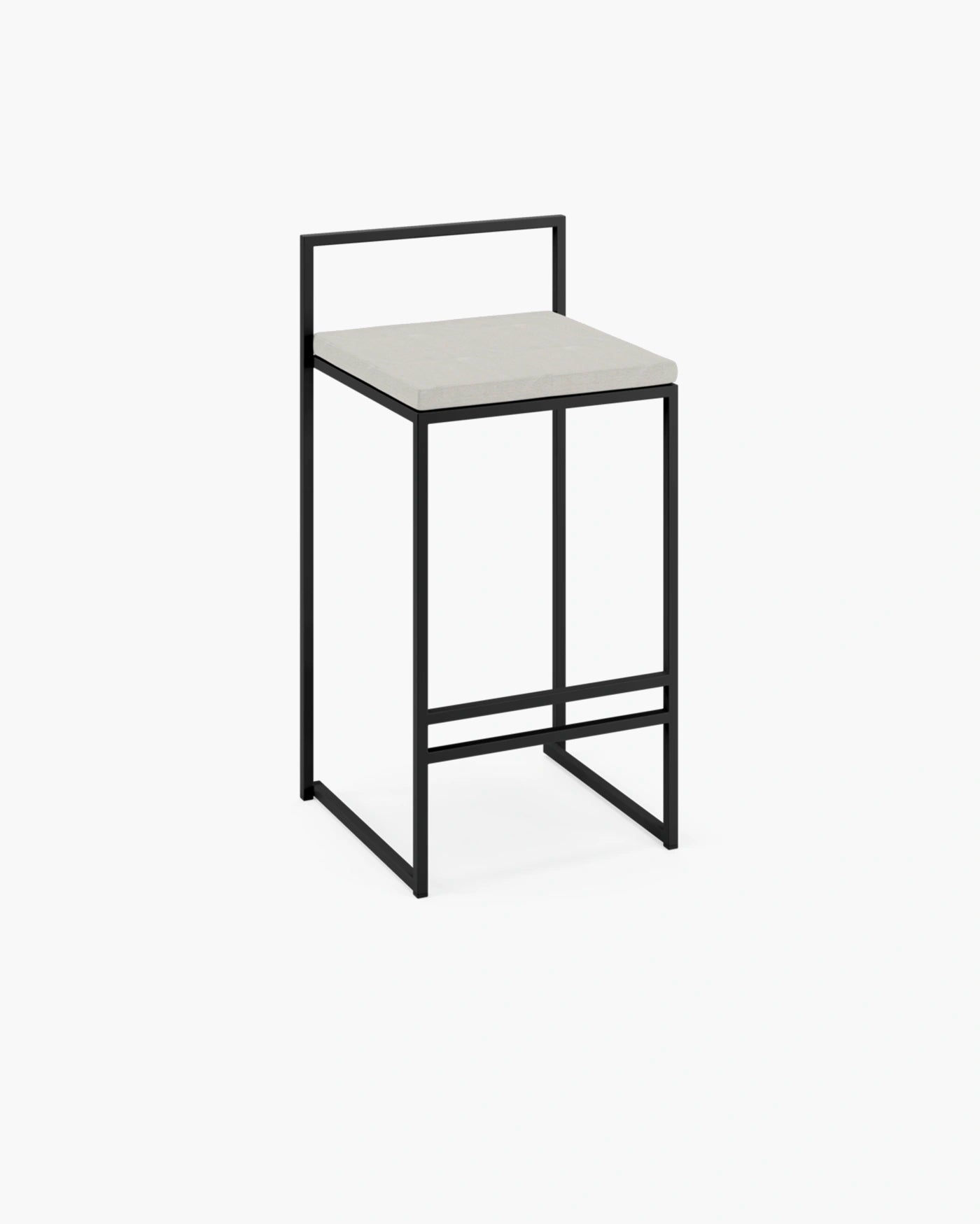 Freja Outdoor-Barhocker – Schwarz – Marble acryl