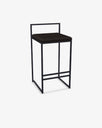 Freja Barhocker - Schwarz - Jade black Leder - Jade black