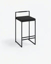 Freja Bar stool - Black - Jade black leather - Jade black