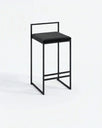 Freja Bar stool - Black - Jade black velvet
