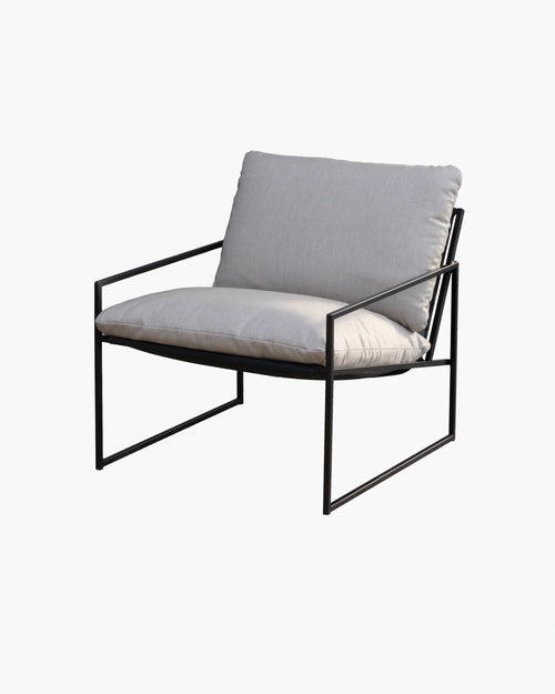 Kenny Loungestol - Svart - Fossil akryl
