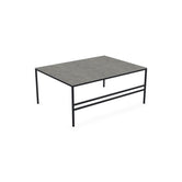 Coffee Table Anton Large, black powder-coated steel frame with Dekton Grafite top