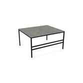 Coffee Table Anton Medium, black powder-coated steel frame with Dekton Grafite top