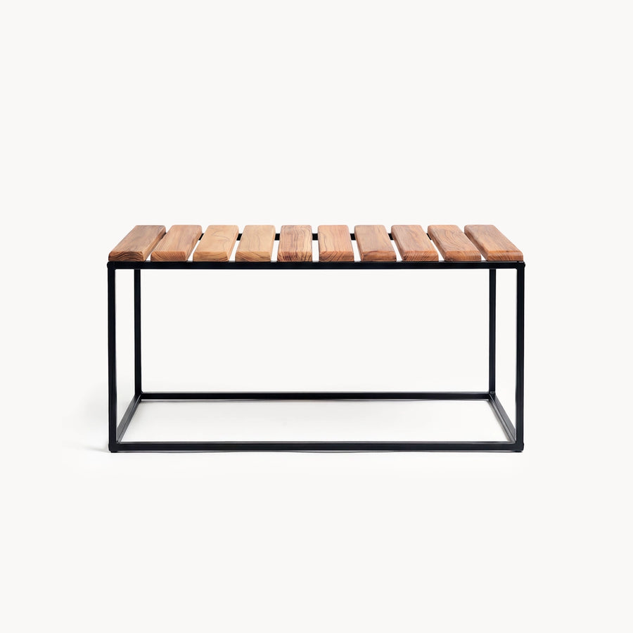 Outdoor Bench Hedvig – Black Frame – Teak