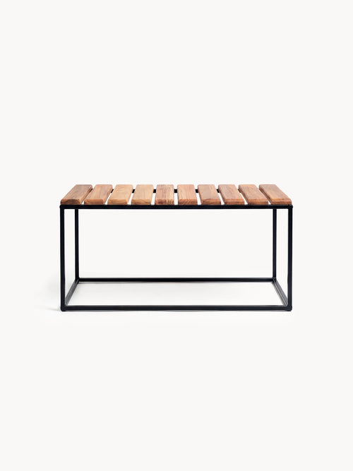 Garden Bench - Hedvid - Black Frame & Teak