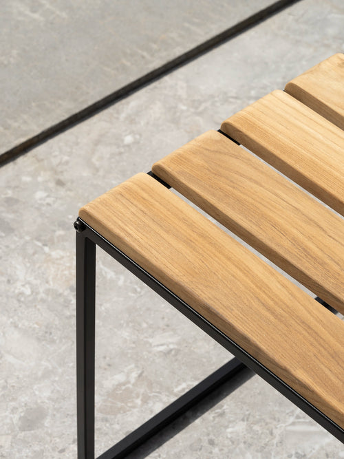 Garden Bench - Hedvig - Black Frame & Teak