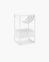 Table de chevet Iris - Blanc - Cuir White - Blanc