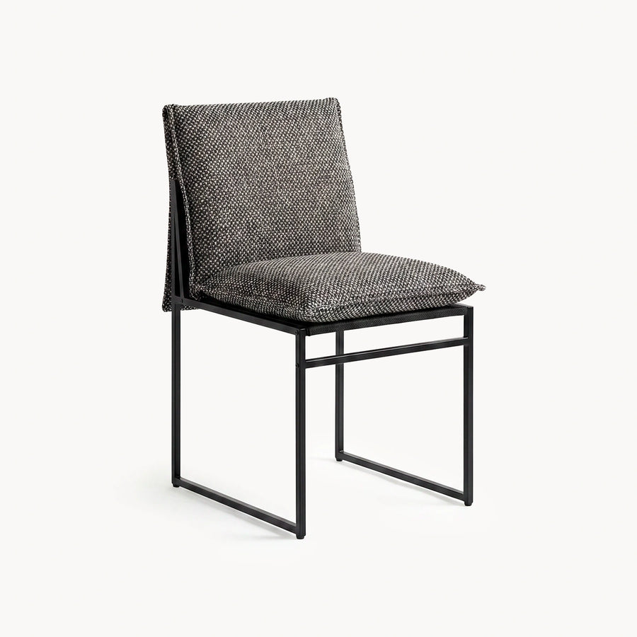 Outdoor Dining Chair Isa – Black Frame – Dusk