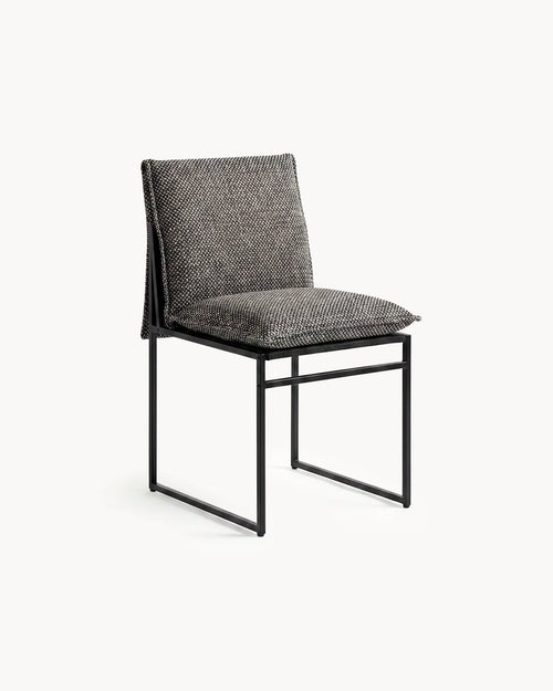 Garden Dining Chair Isa – Black Frame – Dusk