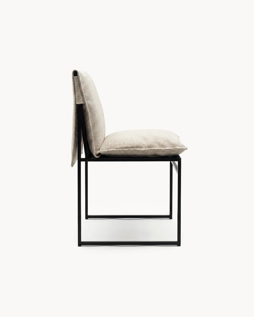 Chaise de jardin Isa – Cadre noir – Oat