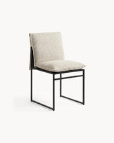Garden Dining Chair Isa – Black Frame – Oat
