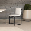 Isa Outdoor chair in black with marble acrylic finish, ideal for modern Scandinavian outdoor settings.